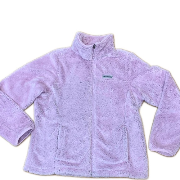 Columbia Cloudy Day super soft fleece full zip jacket in lilac - Picture 1 of 7